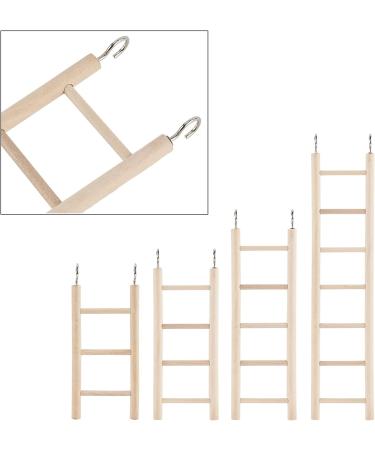 AHANDMAKER Bird Step Wood Ladder Natural Wood Bird Climbing Toys Birds Steps Climbing Bridge Wooden Ladder for Parrot Parakeet Cockatoo Lovebirds Budgie - Buy Online on GoSupps.com