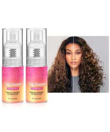 Dry Shampoo Powder Gentle and Safe Formula Hair Dry Shampoo Hair Oil Control Refresh Hair Easy to Use No Washing Dry Shampoo Powder for Women Girls 25g/0.88oz (2 Bottles)