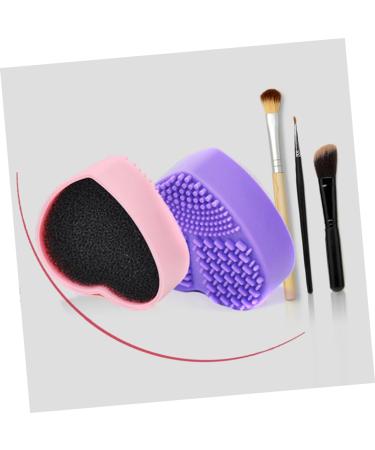 Angoily Silicone Brush Cleaner Makeup Sponge Makeup Brush Cleaner Sponge Makeup Cleaning Mat Brush Cleaning Silicone Daily Makeup Brush Cleaner Makeup Brush Purple Wet and Dry - Buy Online on GoSupps.com