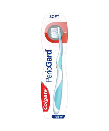 COLGATE PerioGard Gum Protection Soft Toothbrush | soft bristle toothbrush for adults | designed for sensitive and irritated gums | gently removes plaque | gentle deep clean of teeth and along gumline