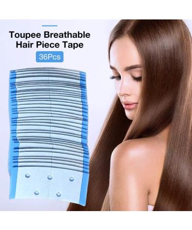 Amesun 36Pcs Tape Hair System Tape Bonding Toupee Hairpiece Hair Extensions Tape Adhesive Glue Strips Wig Tape Double Sided Shape C Contour - Buy Online on GoSupps.com