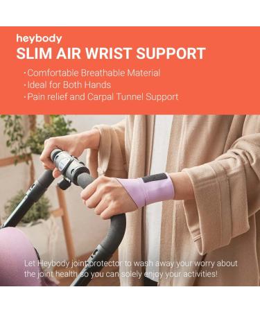 Heybody Slim Air Wrist Support Strap - Fitness Daily Comfort for Carpal Tunnel, Arthritis, and Wrist Pain - Elastic and Breathable - Gray - Buy Online on GoSupps.com