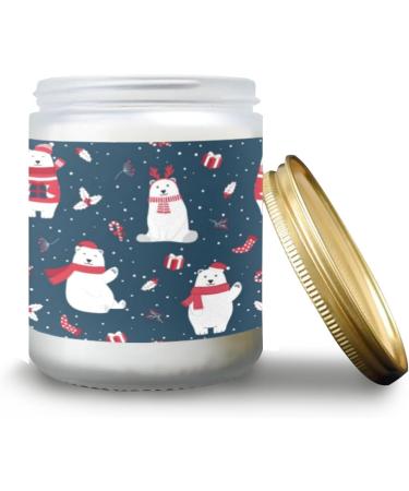 Vanilla Scented Candles | Aromatherapy Jar Candles 7 oz | Perfect Gift Set for Women - Birthday & Christmas with Polar Bear Design - Buy Online on GoSupps.com