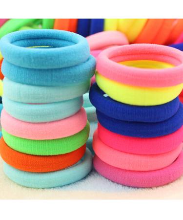 AMPIL 120PCS Seamless Cotton Hair Ties for Women and Girls - Multicolor Elastic Ponytail Holders - Buy Online on GoSupps.com