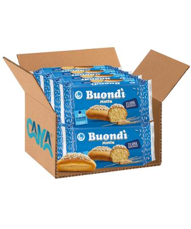 CAIYA 8X Motta Buondi Natural Yeast Brioche with Icing and Lactose Free Sugar Granelle 198g 8 Packs