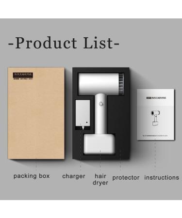 Cordless Hair Dryer Blower Portable Travel Hair Dryers Lightweight Mini Blows Dryer Intelligent Battery Rechargeable Hair Dryer for Home/Travel Hair Care Dryer - Buy Online on GoSupps.com