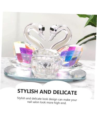 POPETPOP 1pc Nail Art Crystal Cup Nail Glass Bowl Nail Decorating Tools Manicure Pen Washing Cup Glass Dapping Dish Acrylic Dappen Bowl Glass Mixing Dish Crystal Nail Bowl Care Nail Pen 9.5x7.2cm As Shown - Buy Online on GoSupps.com