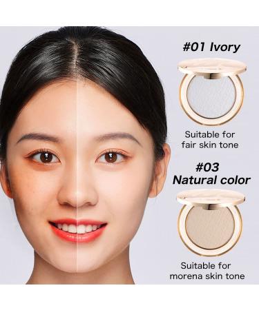 Golden Diamond Face Powder - Oil Control Matte Setting Powder for Long-Lasting Waterproof Makeup (#03 Natural) - Buy Online on GoSupps.com