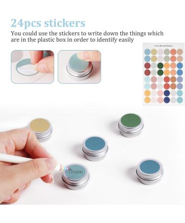 Flintronic 24-Pack 5ml Aluminum Empty Jars with Spoon & Labels - Travel Pots for Mini Candles & Cosmetics - Silver - Buy Online on GoSupps.com