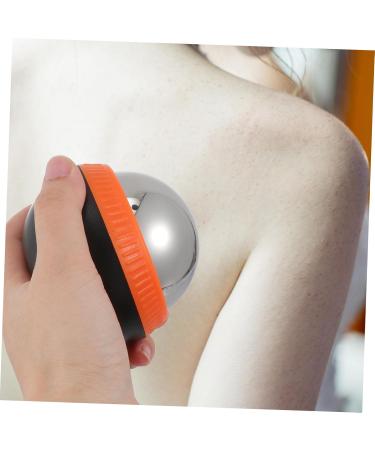 Lurrose Stainless Steel Massage Ball - Face & Foot Massager Hot & Cold Roller for Muscle Relief - 8.3x7.5x7cm - Buy Online on GoSupps.com