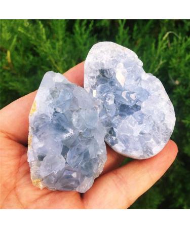 Natural Blue Crystal Cave Quartz Celestite Crystal Specimen Cluster Specimen Blue Crystal Cave Home Decoration Decoration Crystal Cluster 1pcs 90g--100g - Buy Online on GoSupps.com