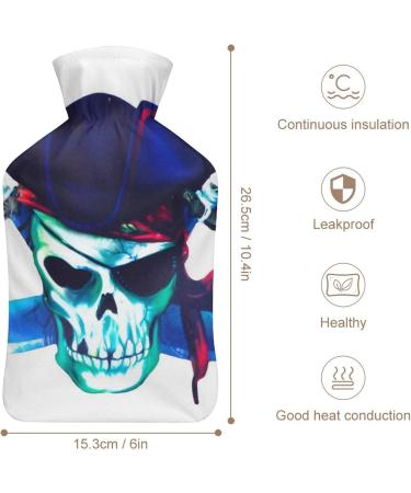 Buy Blue Skull Hot Water Bottle with Plush Cover - Perfect Hand Warmer for Adults & Children | 26.5x15.3cm | International Shipping Available - Buy Online on GoSupps.com