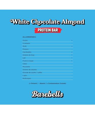  SORINA Protein bars with no added sugar 55g x 12 bars (white chocolate almond) - Buy Online on GoSupps.com