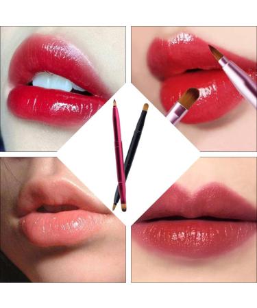 2 Pcs Retractable Lip Brush Makeup Brushes Double-Ended Lip Brush for Christmas Gifts Women Girls Travel and Daily Use - Buy Online on GoSupps.com