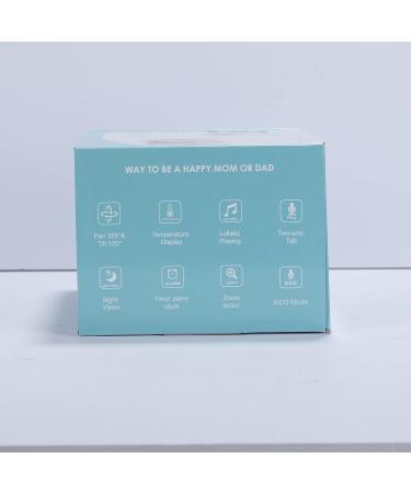 Burnnove Baby Monitor with 3.5-Inch Camera | Remote-Controlled Pan-Tilt | Night Vision 2x Zoom Eco Mode & Temperature Test - Buy Online on GoSupps.com