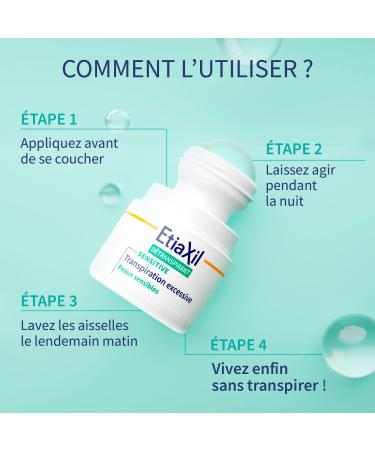  Etiaxil ETIAXIL - Deodorant deodorant - Excessive sweating treatment - Armpits - Sensitive skin - Roll-on - 4 day effectiveness -15 ml - Pack of 3 - Buy Online on GoSupps.com