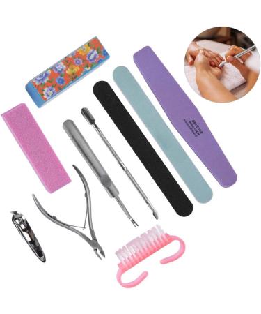 10-Piece Professional Nail Art Set | Manicure & Pedicure Tools | Nail Grinding Sponge & Buffer Files - Buy Online on GoSupps.com