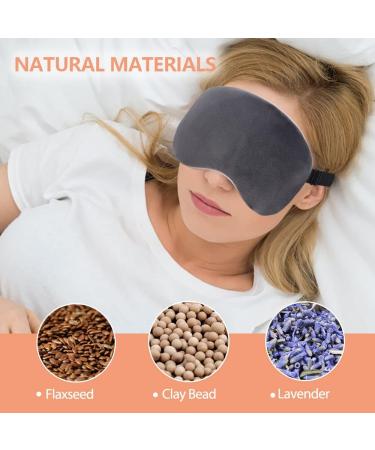 Comfheat Weighted Lavender Eye Mask for Men and Women | Microwavable Moist Heat | Adjustable Strap | Soft Cotton Cover for Sleeping, Dark Circles, Sinus Pain - Buy Online on GoSupps.com