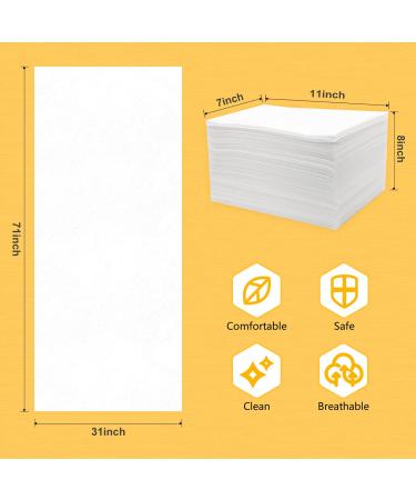 Bozikey 100PCS Disposable Massage Table Sheets - Spa Bed Covers for Estheticians, Tattoo, Waxing - Non-Woven Fabric 71 x 31 (White) - Buy Online on GoSupps.com