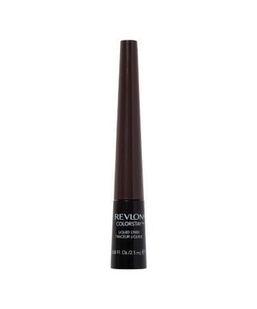 Revlon ColorStay Liquid Eyeliner  Waterproof  Smudgeproof  Longwear Intense Eye Makeup with Fine Tip  Ophthalmologist Tested  Black Brown (252) 0.08 Fl Oz (Pack of 1) Liquid 252 Black Brown