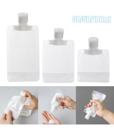 30/50/100ml Shampoo Makeup Fluid Sub Bottle Transparent Clamshell Packaging Bag Refillable Squeeze Pouches Portable Plastic Travel Fluid Pouches for Lotion Shampoo Face Cream-20pcs (50 ml) - Buy Online on GoSupps.com