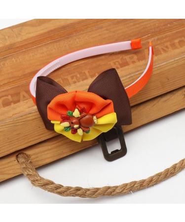 Stakee Thanksgiving Hair Hoop Turkey Headband Bowknot Hair Hoop Autumn Orange Hair Hoop Thanksgiving Hair Accessories - Buy Online on GoSupps.com