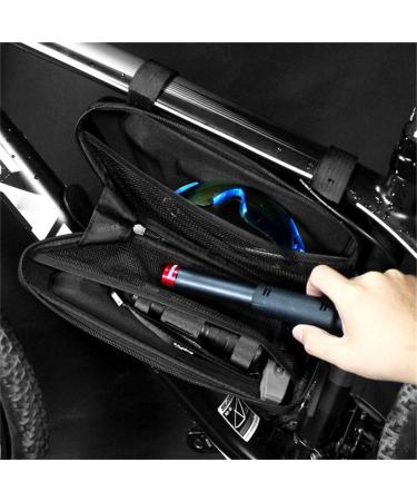 WILD MAN Rainproof Hard Shell Triangle Bike Saddle Bag - Black | For Road & Mountain Cycling - Buy Online on GoSupps.com