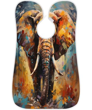 Shop Colorful Paint Elephant Beard Bib Apron - Best Beard Hair Catcher for Men | Perfect Father's Day & Christmas Gifts - Buy Online on GoSupps.com