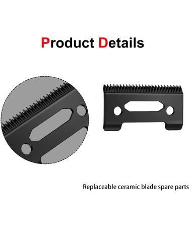 Hoadoek 2 Pcs Ceramic Blade Ceramic Replacement Cutter 28 Teeth Ceramic Clipper Blade Replacement Cutter 2-Hole Clipper Black - Buy Online on GoSupps.com