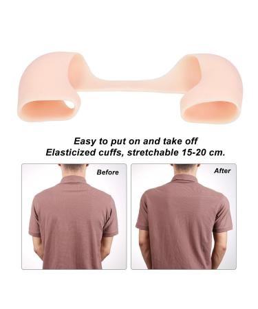 Breathable Removable Silicone Shoulder Pad for Men & Women - Soft Drop Proof Daily Wear - White Skin Colour (L - Buy Online on GoSupps.com