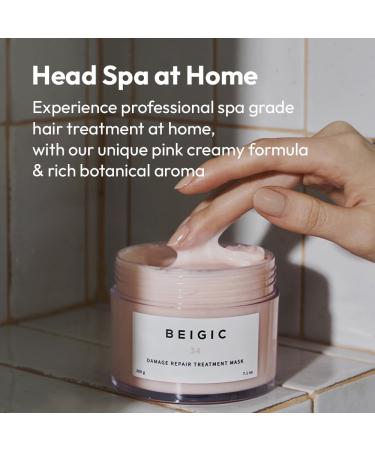 BEIGIC Damage Repair Treatment Mask - Vegan Korean Deep Conditioning Hair Mask for Dry Damaged Hair with Argan Oil & Vitamin E | Silicone-Free Hydrating Hair Care - Buy Online on GoSupps.com