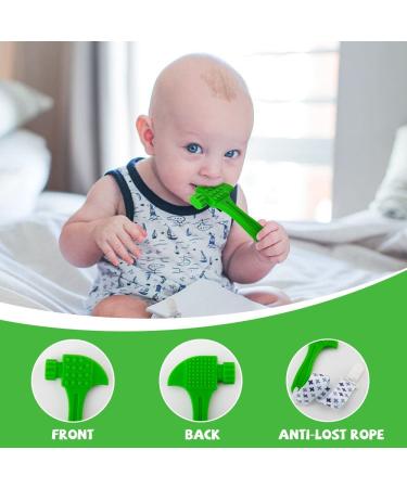 Baby Teething Toys for Boys 0-18 Months | BPA-Free Silicone Teethers with Anti-Lost Rope | Hammer and Wrench Shape Chew Toys - Buy Online on GoSupps.com