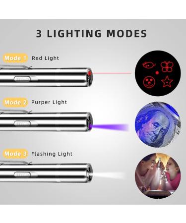7 in 1 USB Rechargeable Cat Laser Pointer Toy | Interactive LED Red Light for Indoor Cats & Dogs | Kitten Pen Toy for Fun Playtime - Buy Online on GoSupps.com