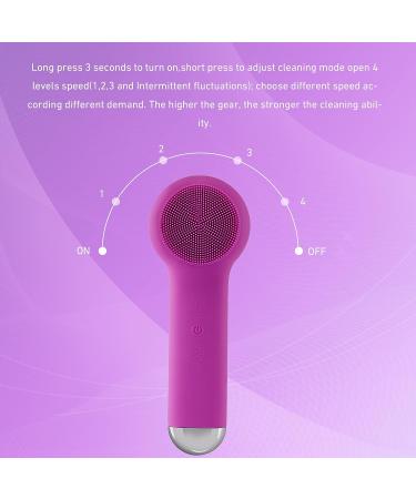 Rechargeable Facial Cleansing Brush for Men & Women - Electric Face Scrubber Cleanser for Deep Exfoliation and Cleansing (Purple) - Buy Online on GoSupps.com