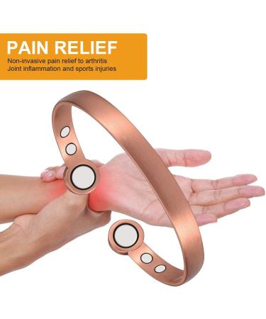 Shop ENERCOPPEX 3500 Gauss Female Magnetic Copper Cuff Jewelry - 99.99% Pure Adjustable with 6 Magnets - Buy Online on GoSupps.com