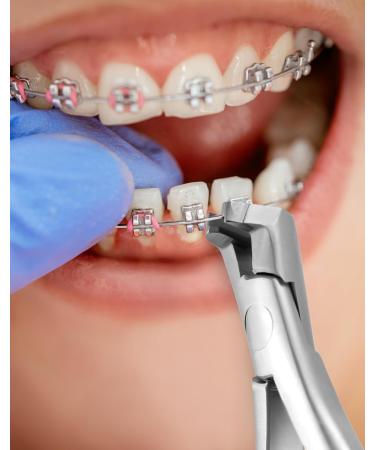 QWORK Stainless Steel Orthodontic Wire Cutters for Braces - 5.3 Inch Long Handle | Perfect for Back Teeth Access - Buy Online on GoSupps.com