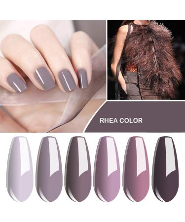 Vishine Gel Nail Polish Set- Nude Gray Series 6 Colors Nail Art Gift Box Soak Off UV LED Gel Polish Starter Kit 8ml - Buy Online on GoSupps.com