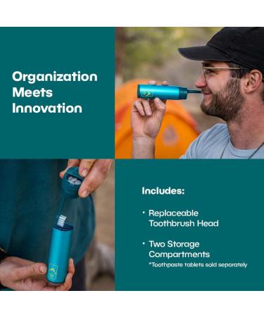 Portable Tooth Care Capsules | Travel Toothbrush for Hiking & Camping - Buy Online on GoSupps.com