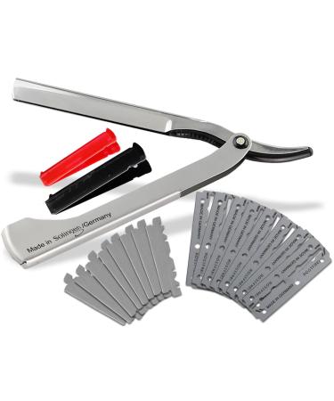 Soling razor razor set for men with changing blades made in germany beard care knife with a small/large razor blade beard knife bar beer wet razor for the perfect wet shave (silver) - Buy Online on GoSupps.com