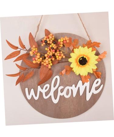 Zerodeko 3pcs Sunflower Welcome Sign Out Door Decor Door Sign Pendant Sign for Front Door Harvest Festival Porch Decor Front Door Welcome Sign Fall Garland Plastic Welcome Card Indoor - Buy Online on GoSupps.com