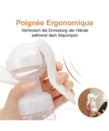 NCVI Manual Breast Pump - 150 ml BPA-Free Bottle for Gentle & Effective Breastfeeding - Ideal Manual Pump for New Moms - Buy Online on GoSupps.com
