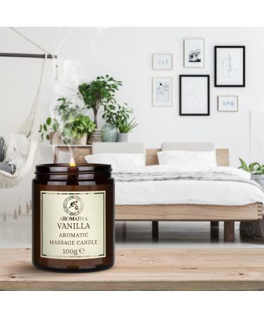 Buy Relaxing Scented Massage Candle - Vanilla - Soy Wax 3.5Oz | Aromatherapy Body Care with Coconut & Almond Oils - Buy Online on GoSupps.com