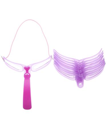 Beatifufu Set 8 Assistant Stencil Strap Pencil Womens Eyebrow Template for Stencils and Styles Women Suit Kit