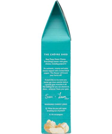 Popcorn Shed Goats Cheese Gourmet Popcorn Gift Box - Gluten Free, Vegetarian, Sugar Free Snack - 60g Black-Pepper Flavor - Perfect for Movie Night - 55g Pack - Natural Ingredients - Buy Online on GoSupps.com