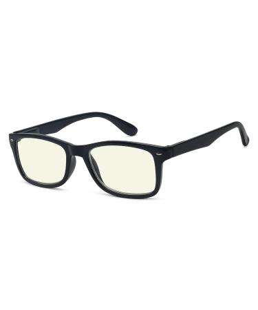 Eyekepper Computer Reading Glasses UV Protection Anti Glare Anti-Reflective Computer Readers (Black +1.25) Black-block Blue Light Lens 1.25 x