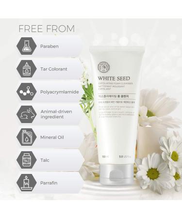 The Face Shop White Seed Peeling Foam Cleanser - Brightening Exfoliant for Radiant Skin | International Shipping Available - Buy Online on GoSupps.com
