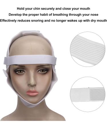 Chin Strap Snoring Solution - Portable White Head Band for Better Sleep - Buy Online on GoSupps.com