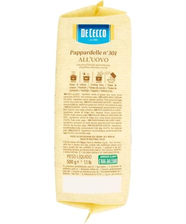 De Cecco - De Cecco Pappardelle all'uovo 301 - Buy Online on GoSupps.com