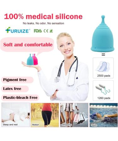 Furuize Sporti Menstrual Cup & Sterilization Cup | 100% Medical Soft Silicone | Prevent Infections & Strengthen Pelvic Floor - Buy Online on GoSupps.com