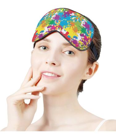 Buy Crazy Camouflage Colored Blots Sleep Mask for Women - Adjustable Eye Shades & Elastic Strap - International Shipping Available - Buy Online on GoSupps.com